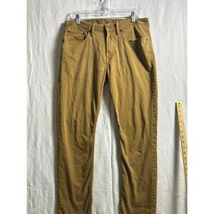 Men’s Pants 34x32 Tan Stretch Cotton Straight Leg Casual Chino Style
